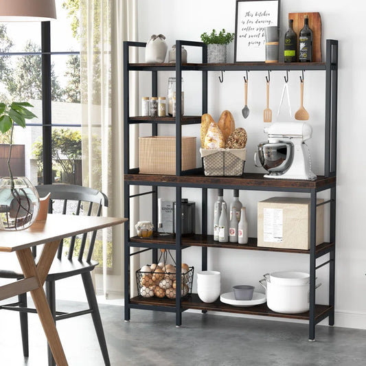 Kitchen Racks: 43.3'' Standard Baker's Rack Made of Wood and Compatible with Microwaves
