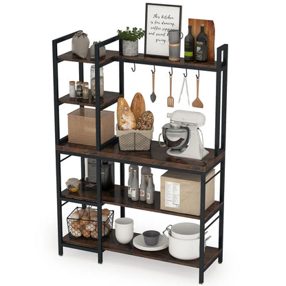 Kitchen Racks: 43.3'' Standard Baker's Rack Made of Wood and Compatible with Microwaves
