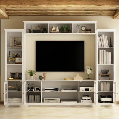 tv panel: TVs up to 65" are available at Mayge Entertainment Center