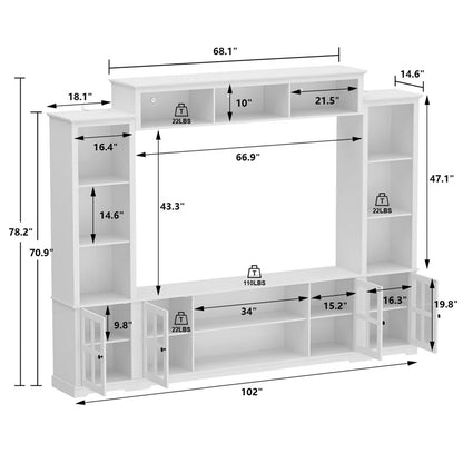 tv panel: TVs up to 65" are available at Mayge Entertainment Center