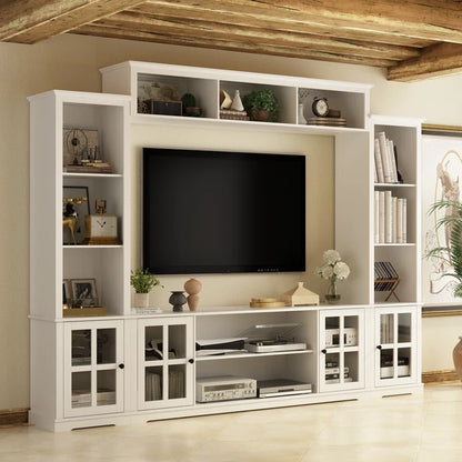 tv panel: TVs up to 65" are available at Mayge Entertainment Center