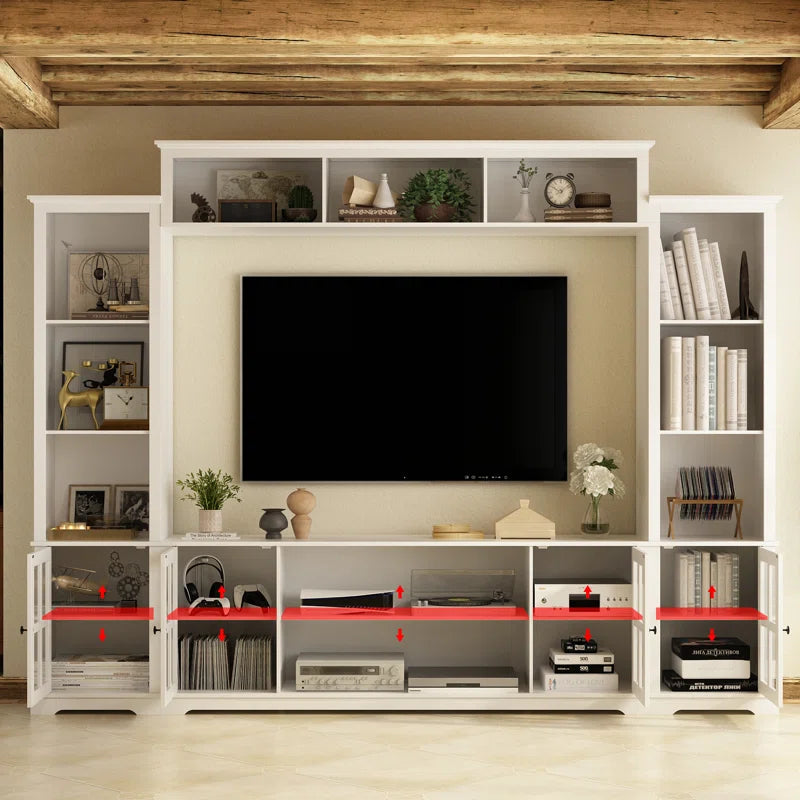 tv panel: TVs up to 65" are available at Mayge Entertainment Center