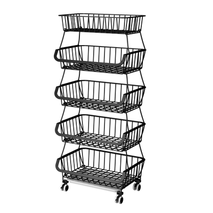 Kitchen Racks: 44.1" H x 16.1" W Wheeled Utility Cart