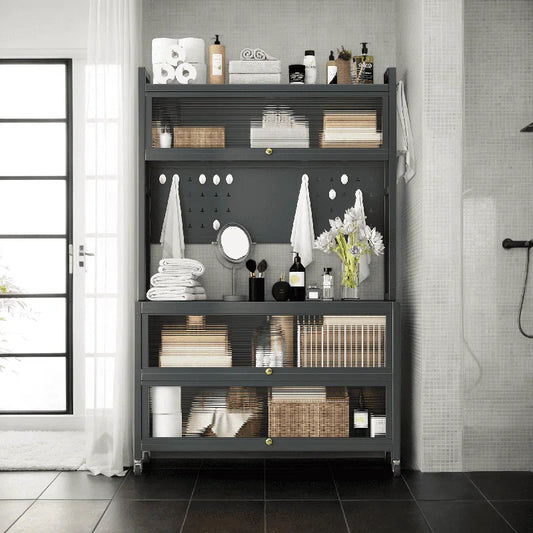 Kitchen Racks: Standard Baker's Rack Made of Metal and Compatible with Microwaves