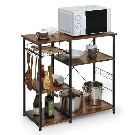 Kitchen Rack: Microwave Oven Stand Organizer Workstation, Kitchen Bakers Rack