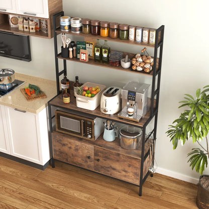 Kitchen Rack: Microwave Shelves and Storage Cabinet in the Kitchen Baker's Rack