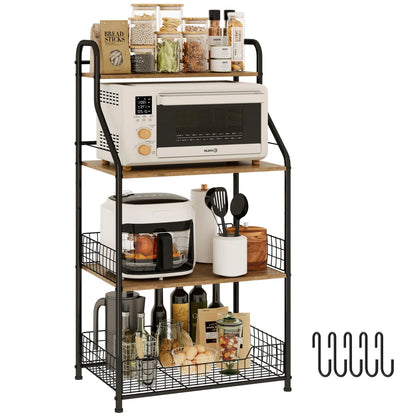 Kitchen Racks: 4-Tier Microwave Stand with Storage, Kitchen Bakers Racks
