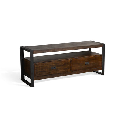 tv panel: Sleek tv panel with storage for 70" screens