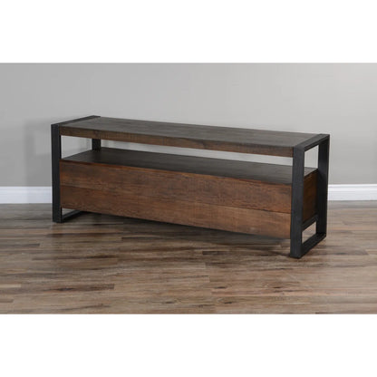 tv panel: Sleek tv panel with storage for 70" screens