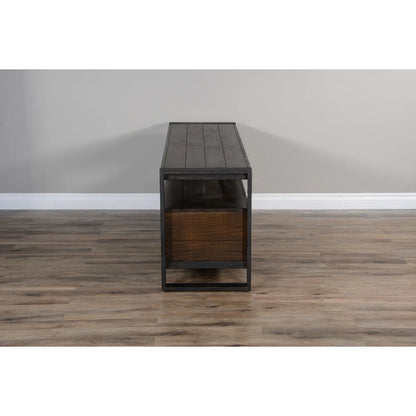 tv panel: Sleek tv panel with storage for 70" screens