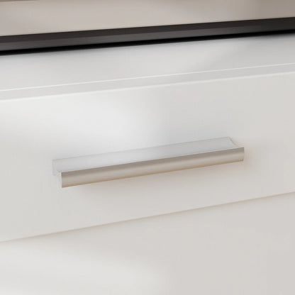 TV Panel: Stylish TV cabinet with multi-shelf layout and functional storage drawer