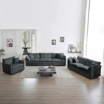 7 Seater Sofa Set: 3-Piece Modern Deep Seat Sectional Sofa Set
