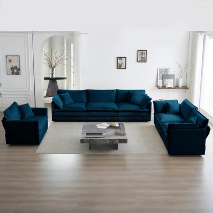 7 Seater Sofa Set:  Modern 3-Piece Extra Deep Seat Sectional Couch