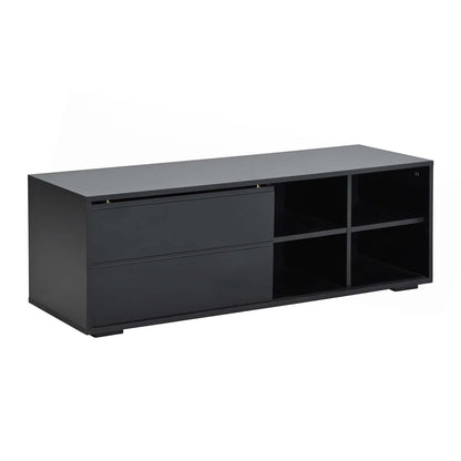 tv panel: Stylish Modern tv panel with Fluted Glass, Sliding Door, and LED Lights