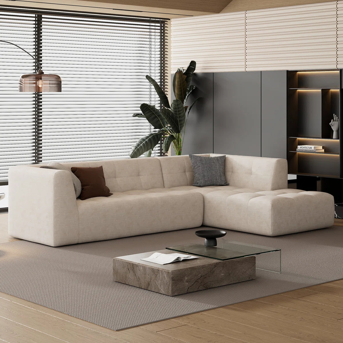 7 Seater Sofa Set: Modular Combination Living Room Sofa Set