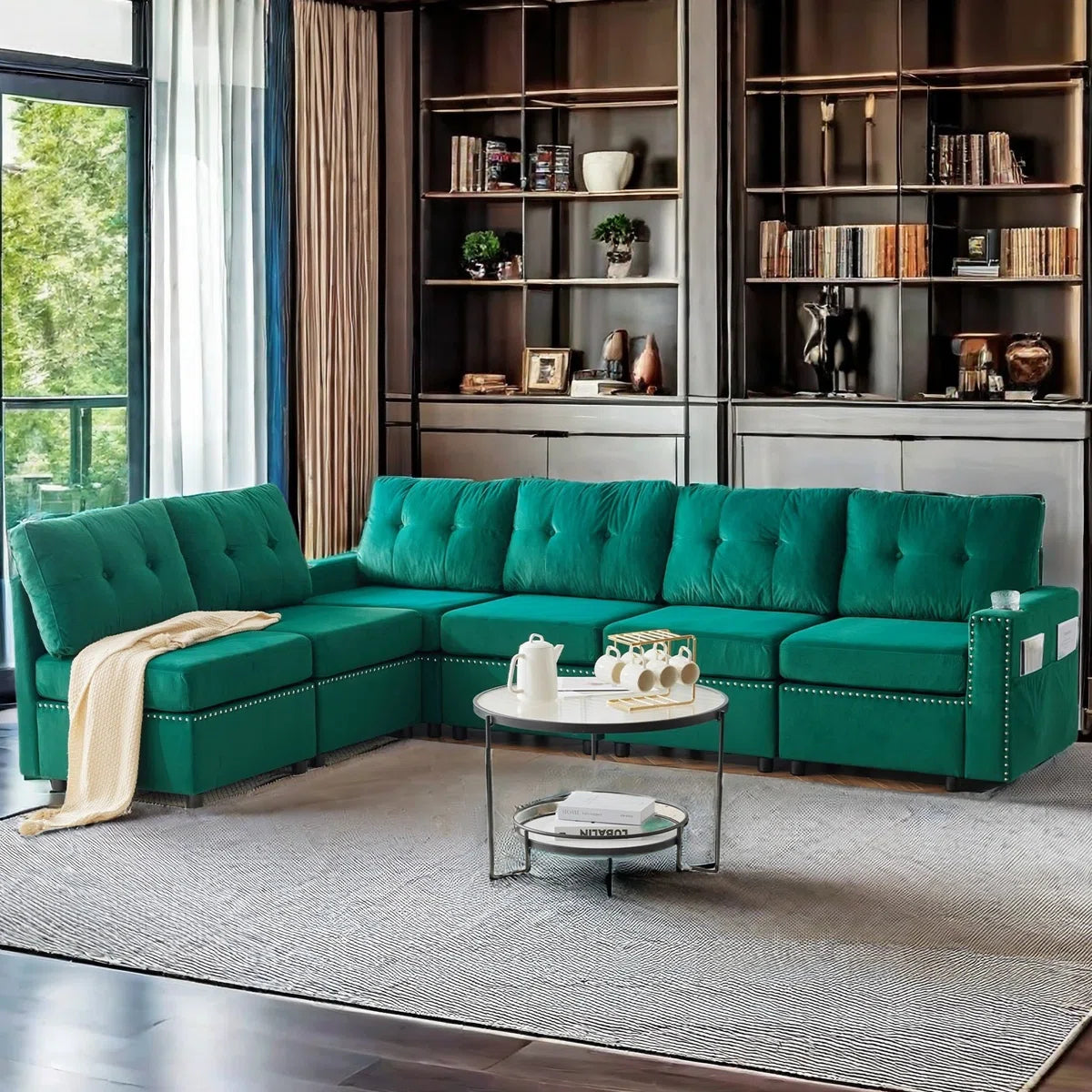 7 Seater Sofa Set: Modular Combination Chaise Sofa Set