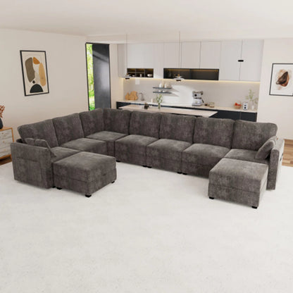7 Seater Sofa Set: Modular Convertible Sectional Sofa Couch with Storage