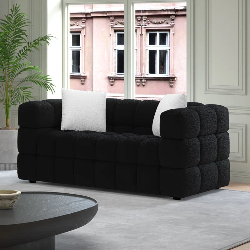 Luxury Sofa Sets: Boucle Marshmallow-Inspired 2-Piece Sofa Set