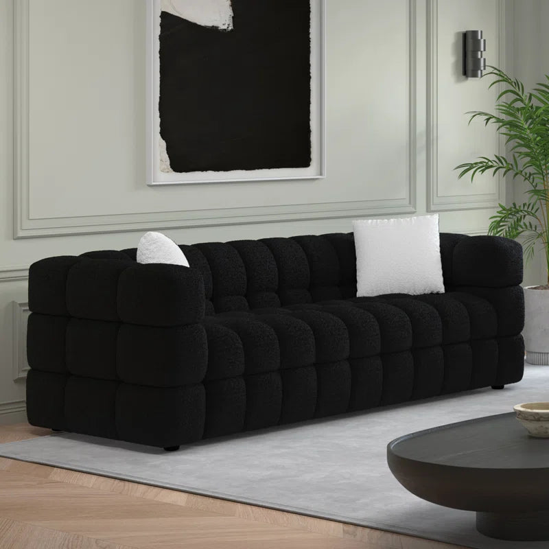 Luxury Sofa Sets: Boucle Marshmallow-Inspired 2-Piece Sofa Set