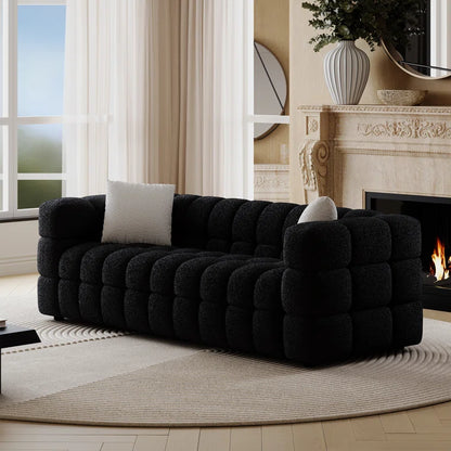 Luxury Sofa Sets: Boucle Marshmallow-Inspired 2-Piece Sofa Set
