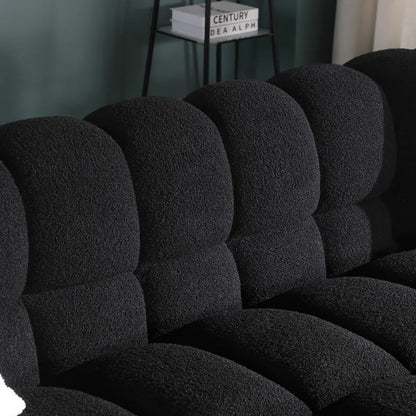 Luxury Sofa Sets: Boucle Marshmallow-Inspired 2-Piece Sofa Set