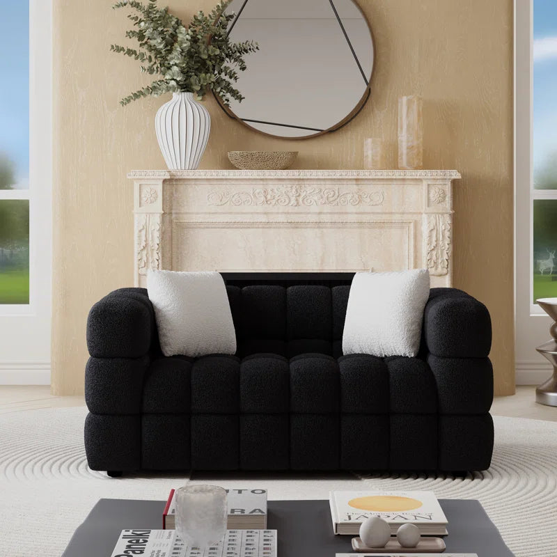 Luxury Sofa Sets: Boucle Marshmallow-Inspired 2-Piece Sofa Set