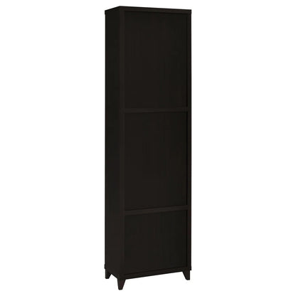 tv panel: 4-Piece Cappuccino Wood Entertainment Center with tv panel and Matching Storage Towers