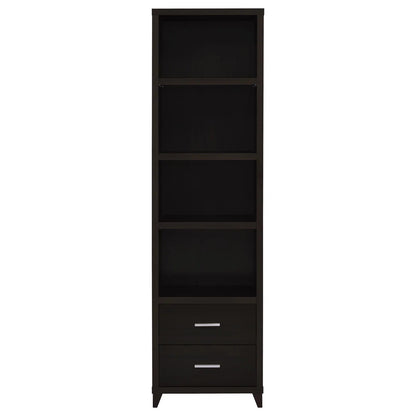 tv panel: 4-Piece Cappuccino Wood Entertainment Center with tv panel and Matching Storage Towers