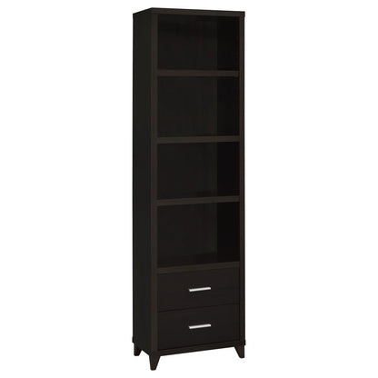 tv panel: 4-Piece Cappuccino Wood Entertainment Center with tv panel and Matching Storage Towers