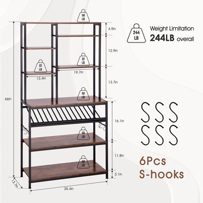 Kitchen Racks: 35.4'' Standard Baker's rack made of stainless steel that is compatible with microwaves