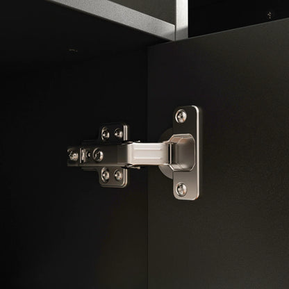 tv panel: Extendable wood TV panel with 3 large drawers, reversible design feature