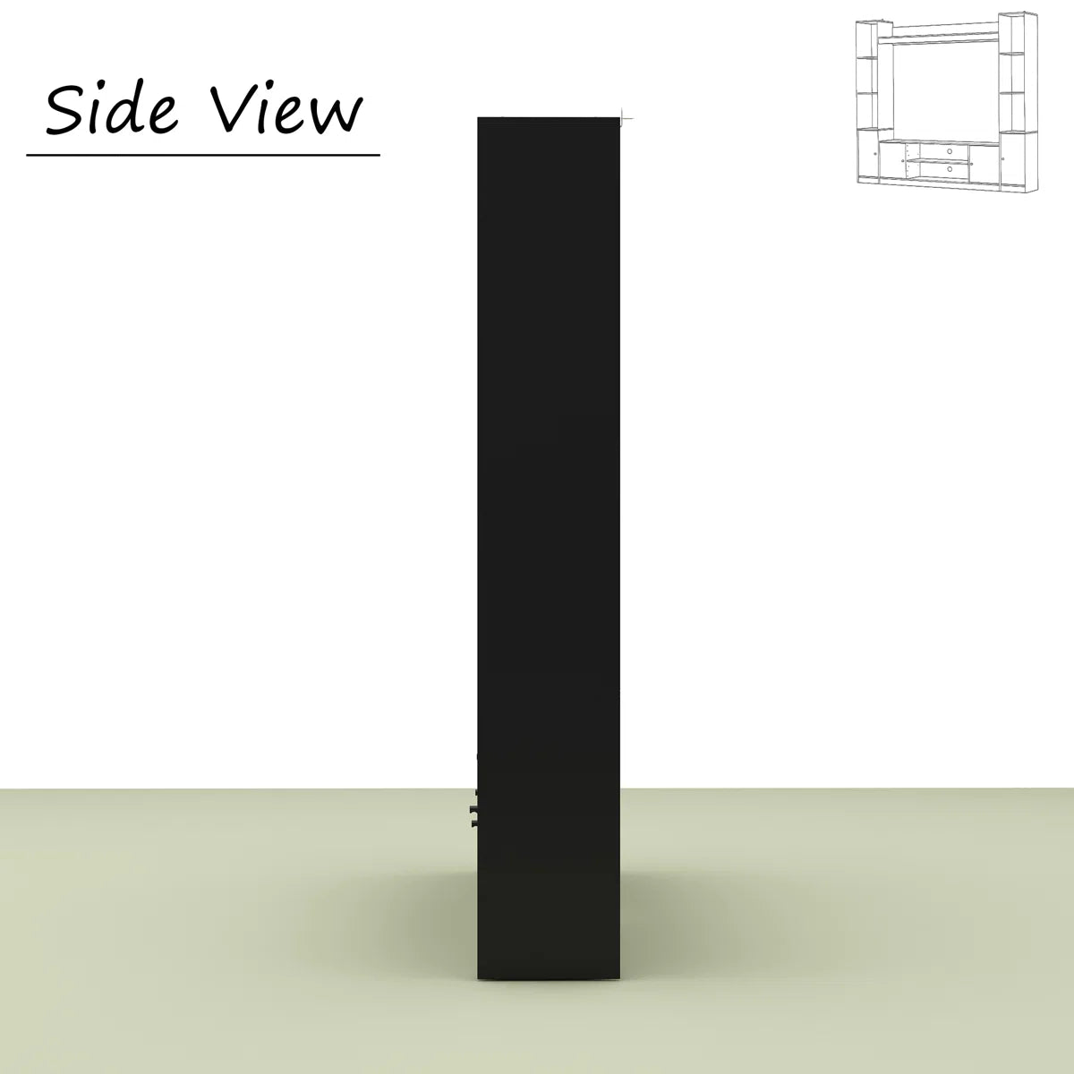 tv panel: Extendable wood TV panel with 3 large drawers, reversible design feature