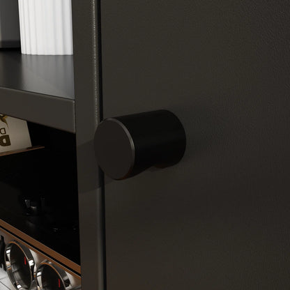 tv panel: Extendable wood TV panel with 3 large drawers, reversible design feature