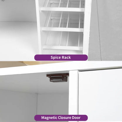 Kitchen Island Table – Multi-Functional Rolling Cart with Pine Top, Drawer, Shelves & Power Outlets