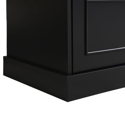 tv panel: Modern 4-in-1 tv panel with Storage, Golden Handles, Fits Up to 78" TVs
