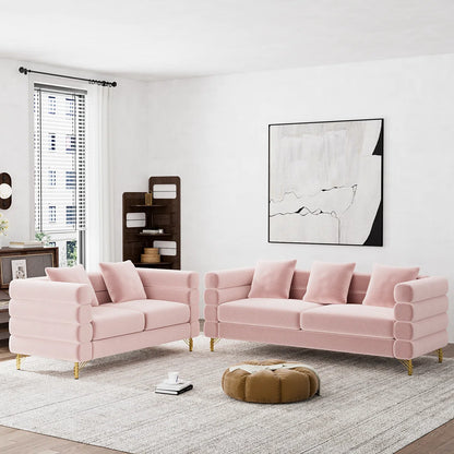 7 Seater Sofa Set: 2-Piece Living Room Set with Sofa and couch for Stylish Comfort