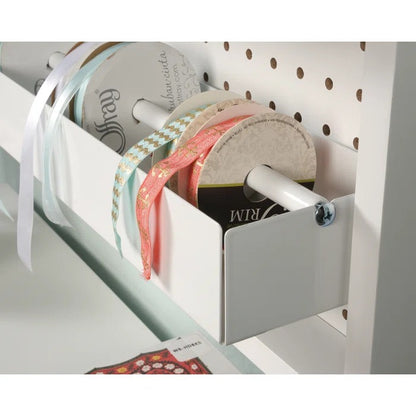 Peg Board: 22.126'' H x 27.953'' W Wood Pegboard with 6 Hooks Included