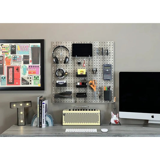 Peg Board: 24'' H x 24'' W Wood Pegboard