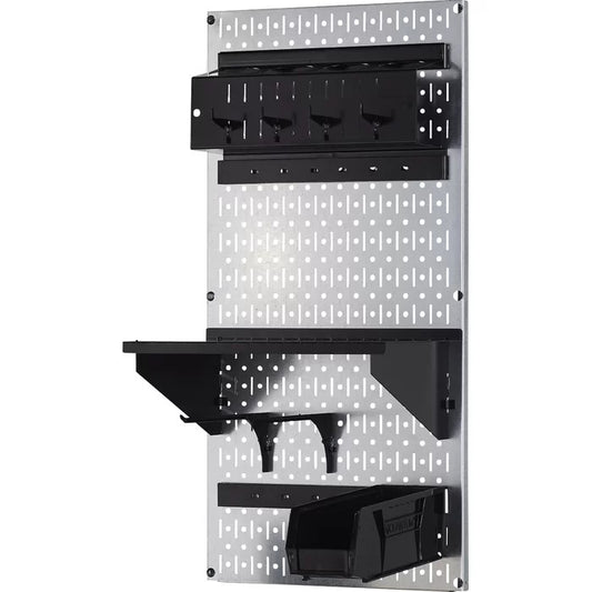 Peg Board: 32'' H x 16'' W Kit with 6 Hooks Included