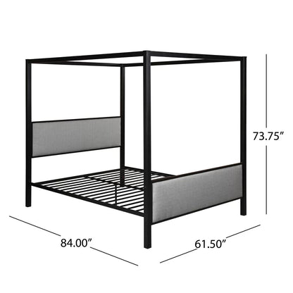 Poster Bed: Canopy Upholstered Bed