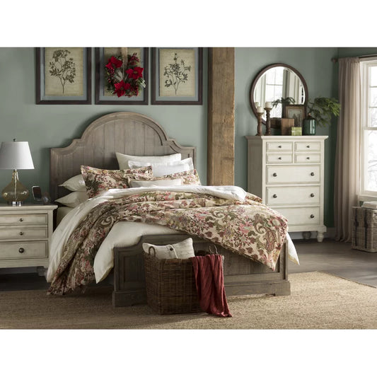 Poster Bed: High Headboard Wooden Bed