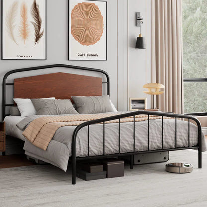 Poster Bed: Platform Bed Walnut