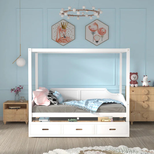 Poster Bed: Storage Bed White