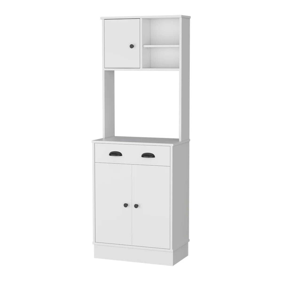 Microwave Stands: Powell Microwave Kitchen Cabinet with Storage Drawer and 3-Door Design