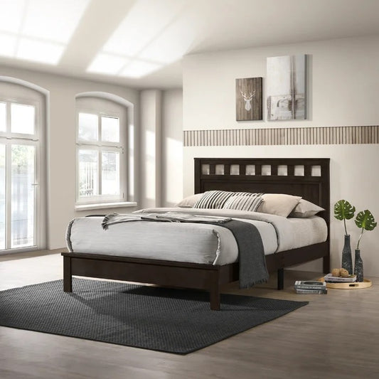 Queen Size Bed: Solid Wood Bed