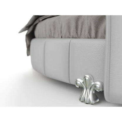 Queen Size Bed: Upholstered Round Shape Bed