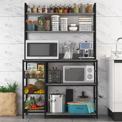 Kitchen Racks: 39.37'' Lockbourne Steel Standard Baker's Rack, Compatible with Microwaves