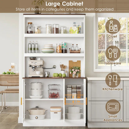 Kitchen Racks: Towerside 5-Tier Baker's Rack Featuring Adjustable Shelves, Ample Desktop Space.