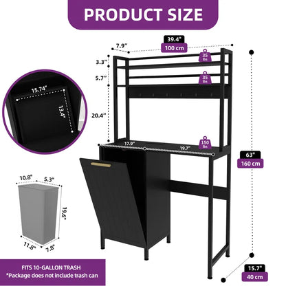 Kitchen Racks: Metal Baker's Rack Measuring 39.4'' With Microwave Compatibility