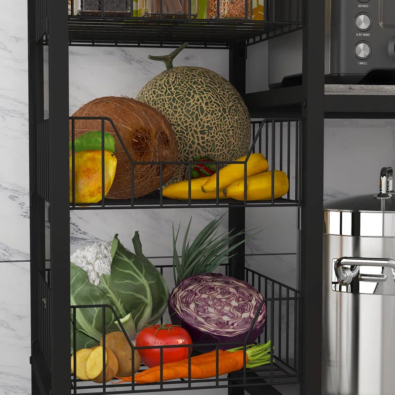 Kitchen Racks: 39.37'' Baker's Rack made of Steel with Microwave Compatibility